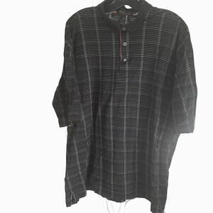 Bugatchi Uomo Men's Polo Shirt - Black Multicolor Stripped - Size XXL